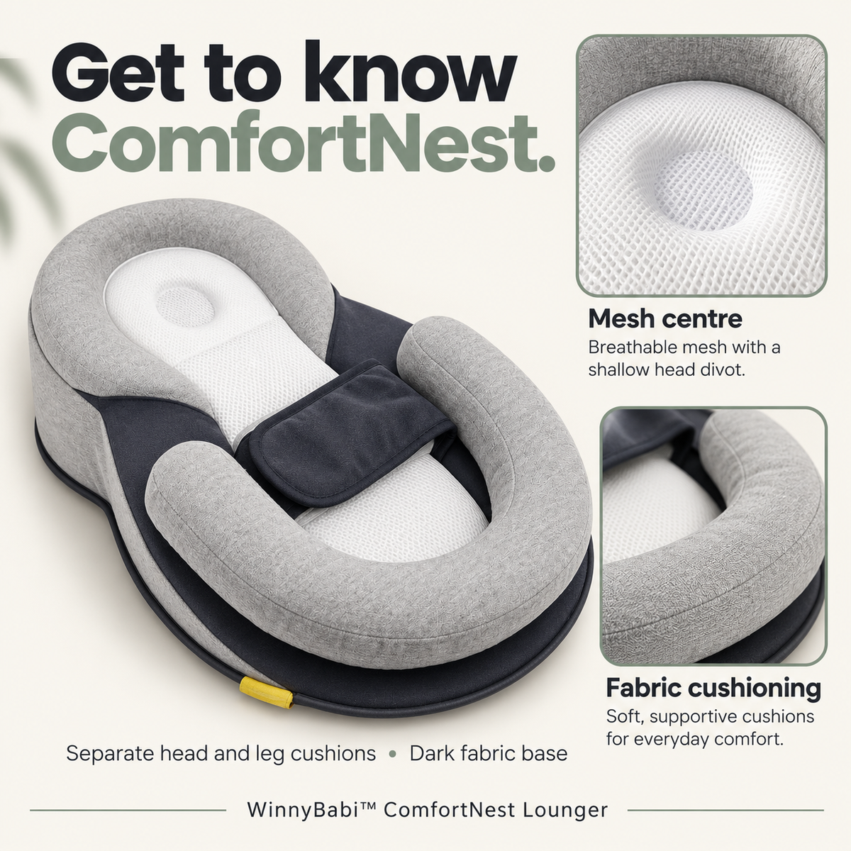 WinnyBabi™ ComfortNest Lounger - Help Reduce Post-Feed Spit-Up