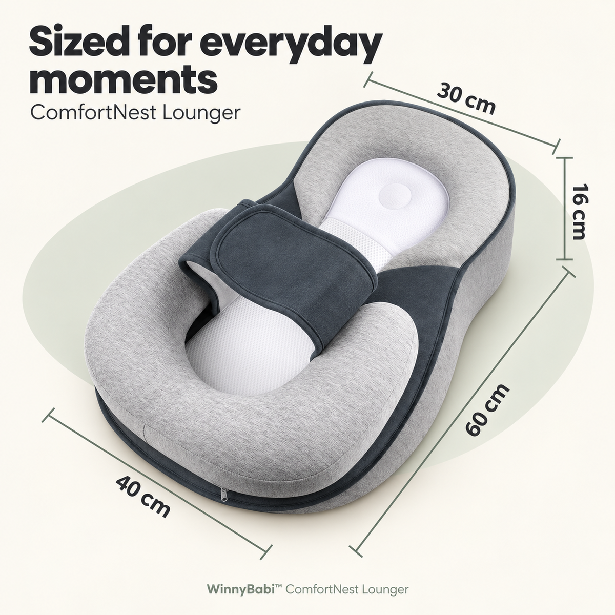 WinnyBabi™ ComfortNest Lounger - Help Reduce Post-Feed Spit-Up