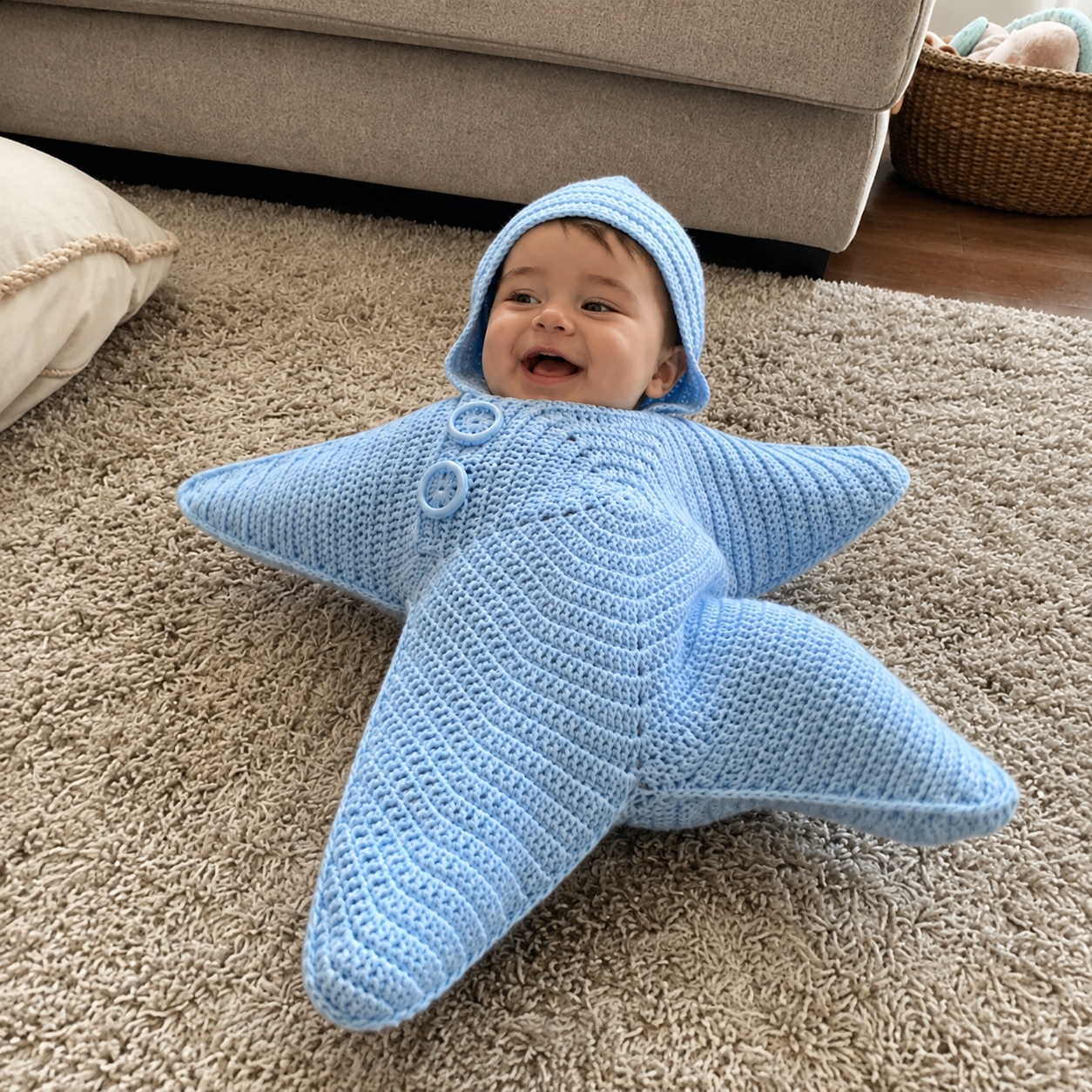 WinnyBabi™ StarSnug Crochet Sleep Suit - Wrap Your Little Star In Love