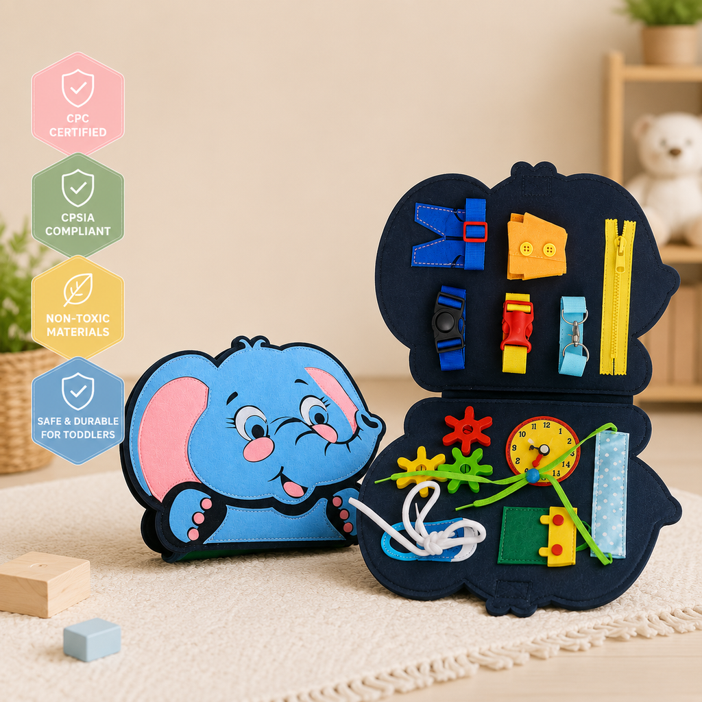 WinnyBabi™ Adventure Busy Board – Screen-Free Learning & Real-Life Skills