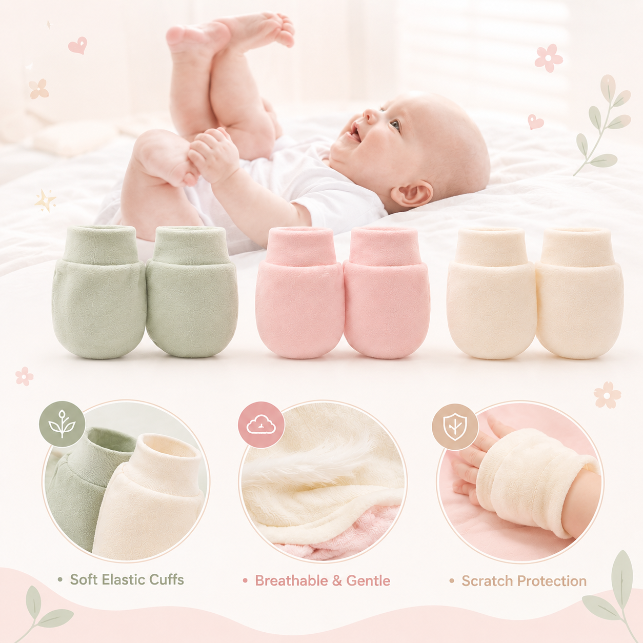 Baby Scratch Mittens