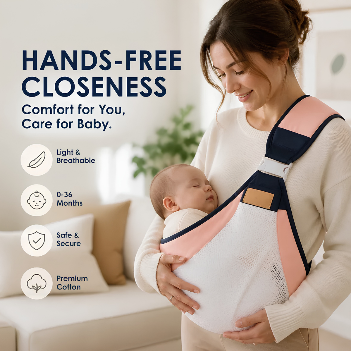 WinnyBabi™ AirHug 4-in-1 Breathable Baby Carrier