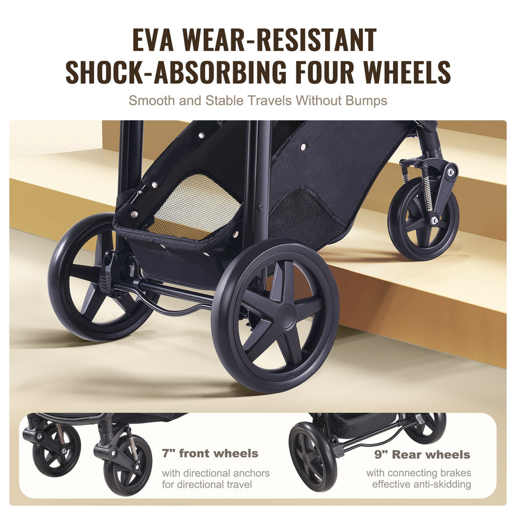WinnyBabi™ GlideNest 2-in-1 Travel Stroller