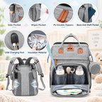 WinnyBabi™ GoNest 5-in-1 Diaper Backpack - Pack The Day.