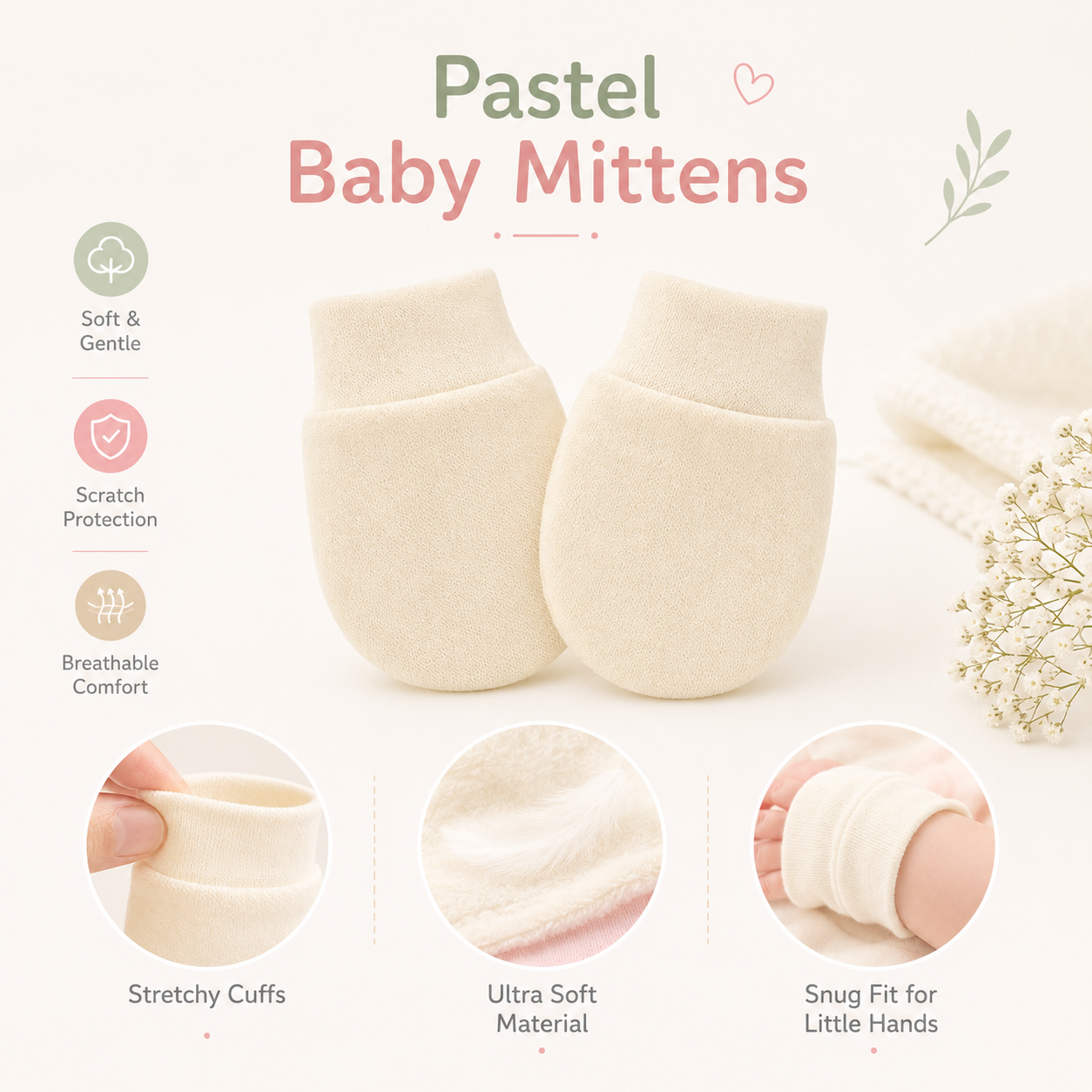 Baby Scratch Mittens