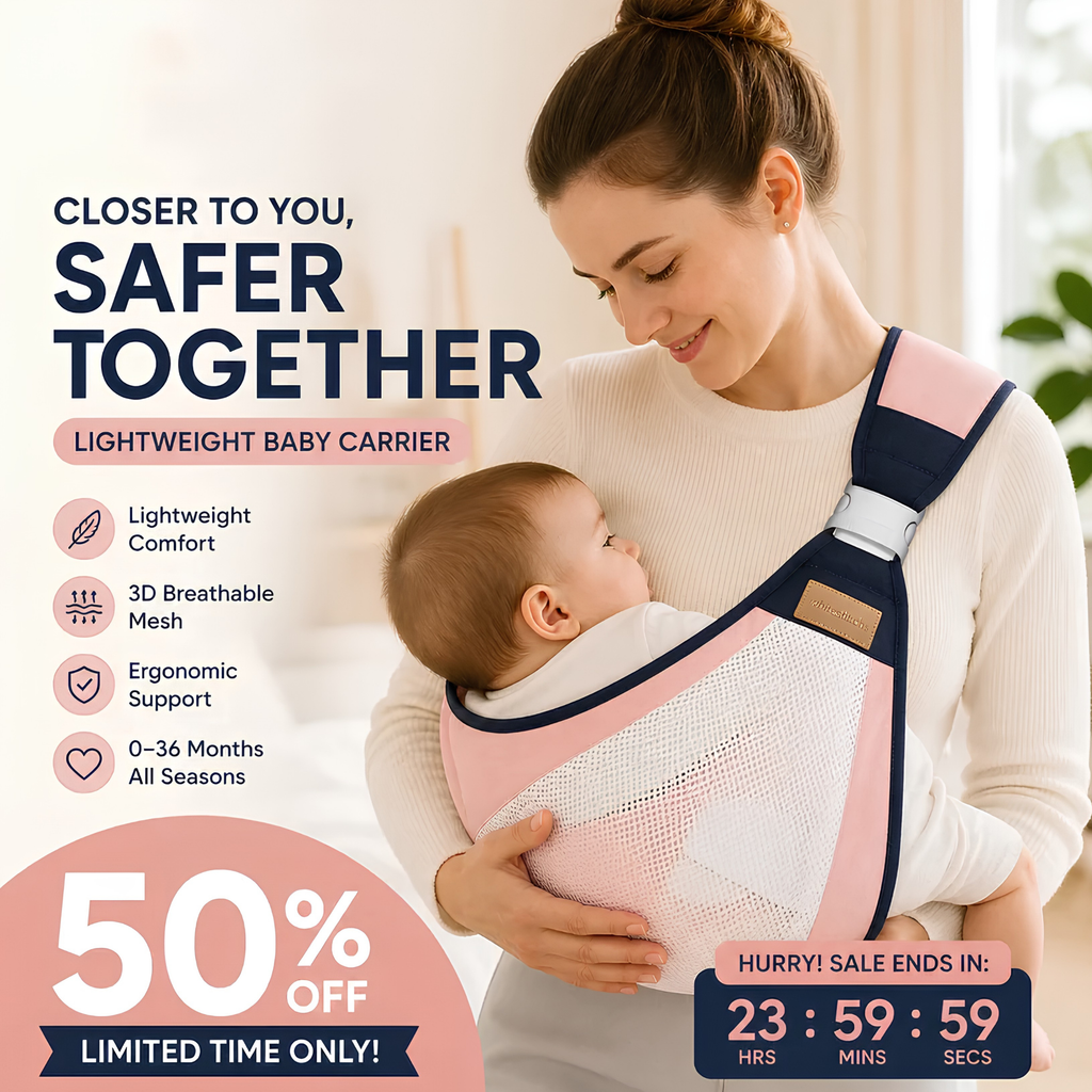 WinnyBabi™ AirHug 4-in-1 Breathable Baby Carrier