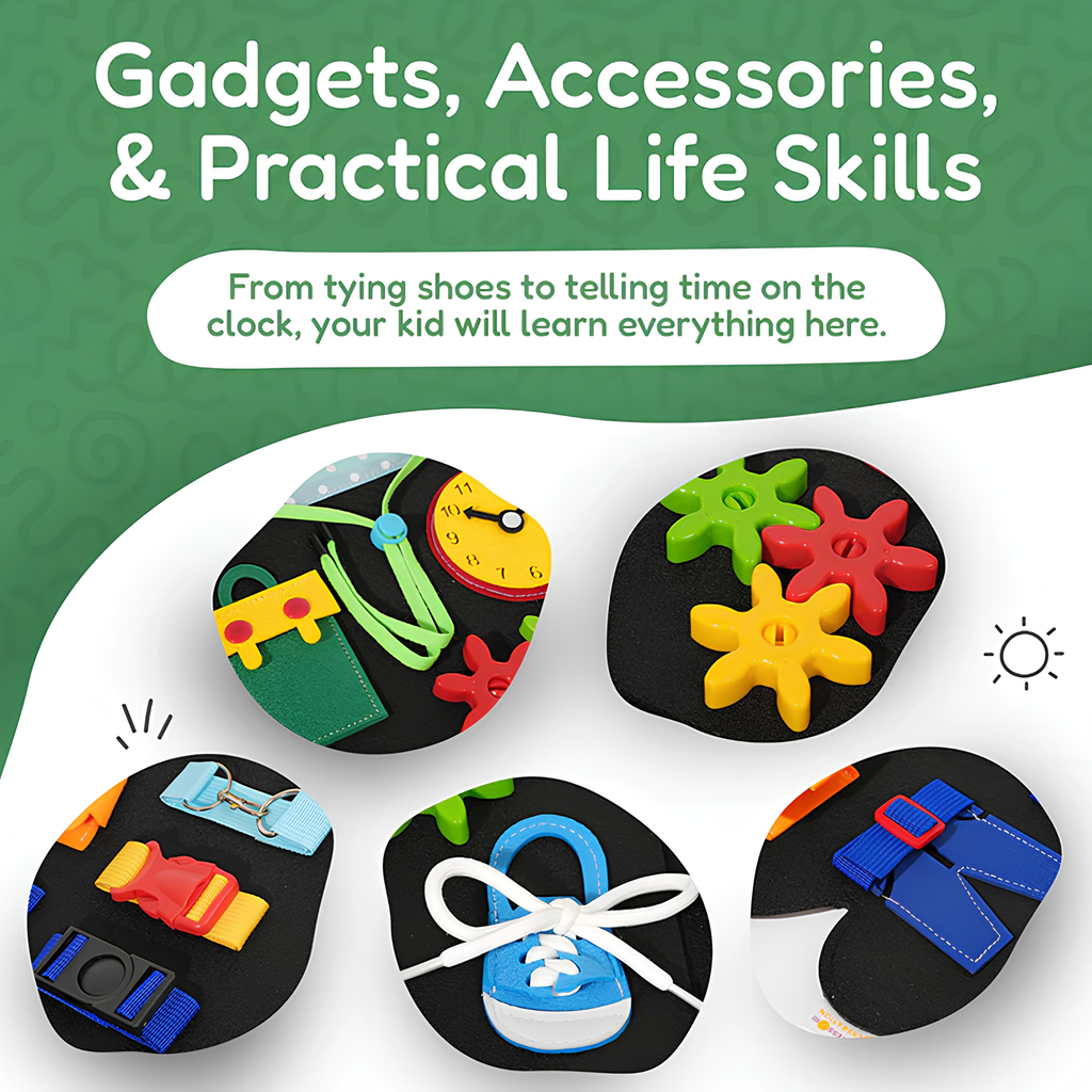 WinnyBabi™ Adventure Busy Board – Screen-Free Learning & Real-Life Skills